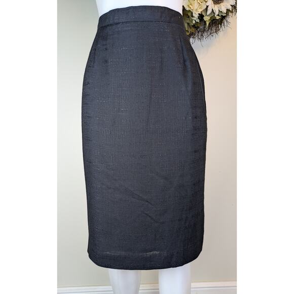Norton McNaughton Vintage Pencil Skirt Size 10 Flax Linen Blend Classic Career - Picture 1 of 12